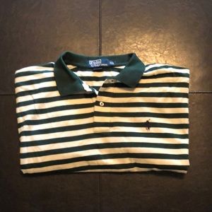 White and Green striped Polo shirt